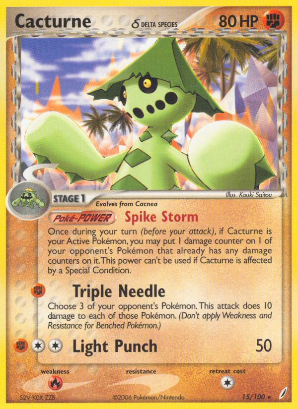 Cacturne (15/100) (Delta Species) [EX: Crystal Guardians] | Shuffle n Cut Hobbies & Games