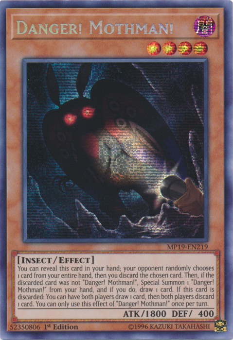 Danger! Mothman! [MP19-EN219] Prismatic Secret Rare | Shuffle n Cut Hobbies & Games