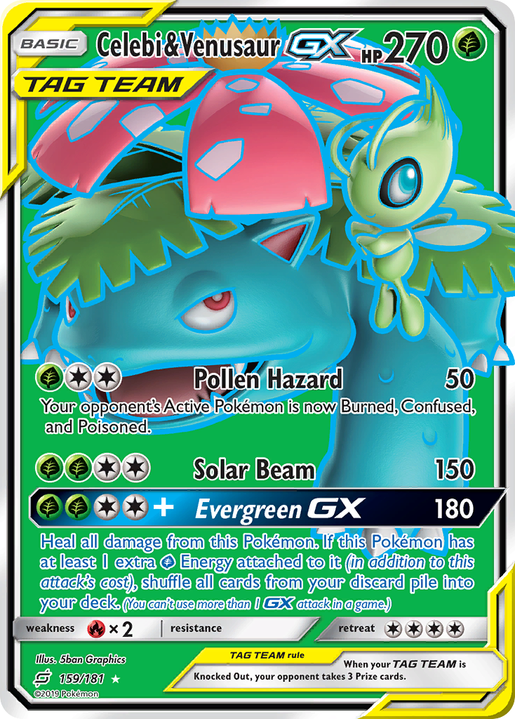 Celebi & Venusaur GX (159/181) [Sun & Moon: Team Up] | Shuffle n Cut Hobbies & Games