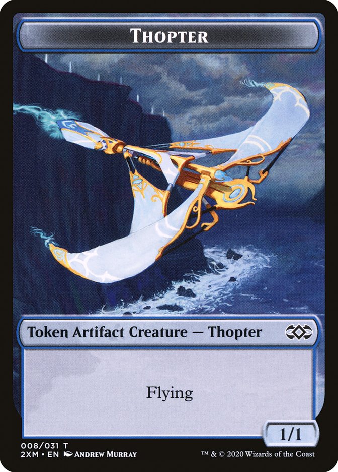 Beast // Thopter (008) Double-Sided Token [Double Masters Tokens] | Shuffle n Cut Hobbies & Games