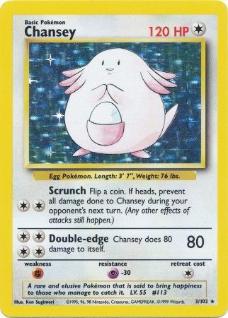 Chansey (3/102) [Base Set Unlimited] | Shuffle n Cut Hobbies & Games
