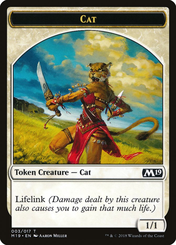 Cat Token [Core Set 2019 Tokens] | Shuffle n Cut Hobbies & Games