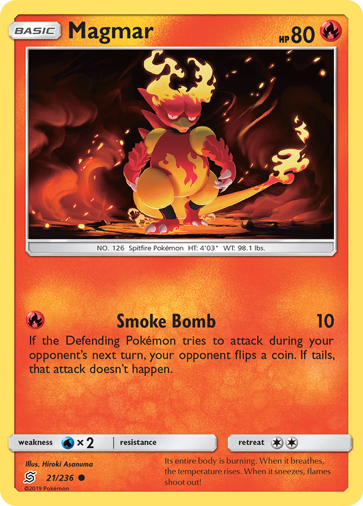 Magmar (21/236) [Sun & Moon: Unified Minds] | Shuffle n Cut Hobbies & Games