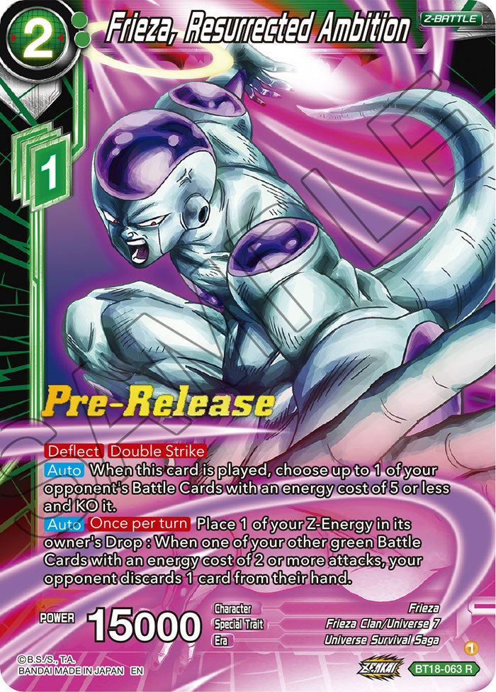 Frieza, Resurrected Ambition (BT18-063) [Dawn of the Z-Legends Prerelease Promos] | Shuffle n Cut Hobbies & Games