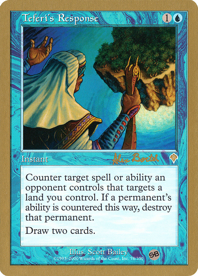 Teferi's Response (Alex Borteh) (SB) [World Championship Decks 2001] | Shuffle n Cut Hobbies & Games