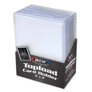 Card Holder Toploaders- Clear Border (25pt) | Shuffle n Cut Hobbies & Games
