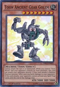 Toon Ancient Gear Golem [DRL2-EN022] Super Rare | Shuffle n Cut Hobbies & Games