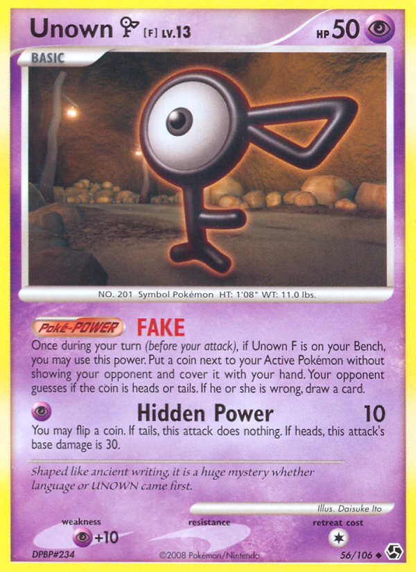 Unown F (56/106) [Diamond & Pearl: Great Encounters] | Shuffle n Cut Hobbies & Games