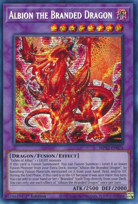 Albion the Branded Dragon [MP22-EN076] Prismatic Secret Rare | Shuffle n Cut Hobbies & Games