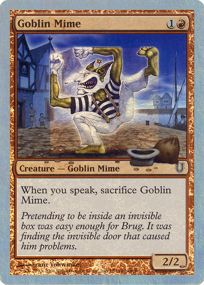 Goblin Mime (Alternate Foil) [Unhinged] | Shuffle n Cut Hobbies & Games