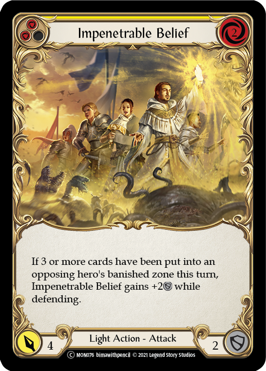 Impenetrable Belief (Yellow) [U-MON076] Unlimited Edition Normal | Shuffle n Cut Hobbies & Games