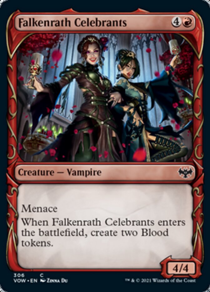 Falkenrath Celebrants (Showcase Fang Frame) [Innistrad: Crimson Vow] | Shuffle n Cut Hobbies & Games