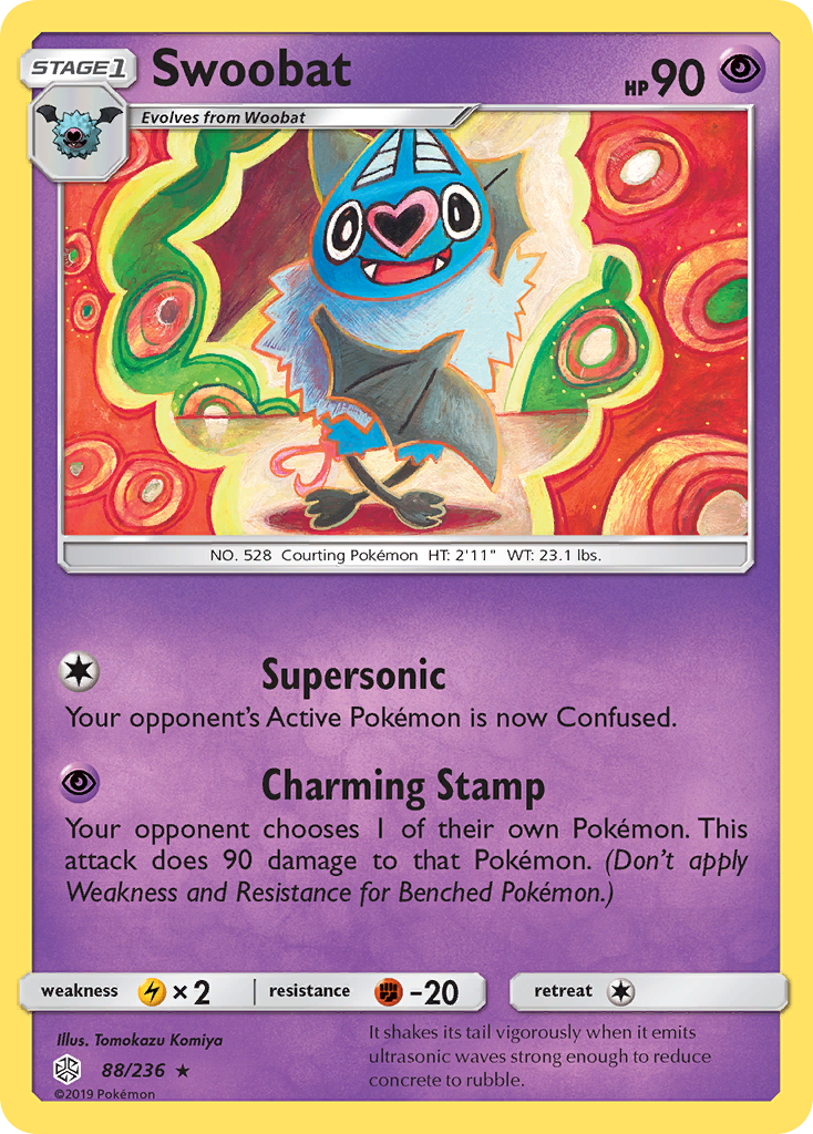 Swoobat (88/236) [Sun & Moon: Cosmic Eclipse] | Shuffle n Cut Hobbies & Games
