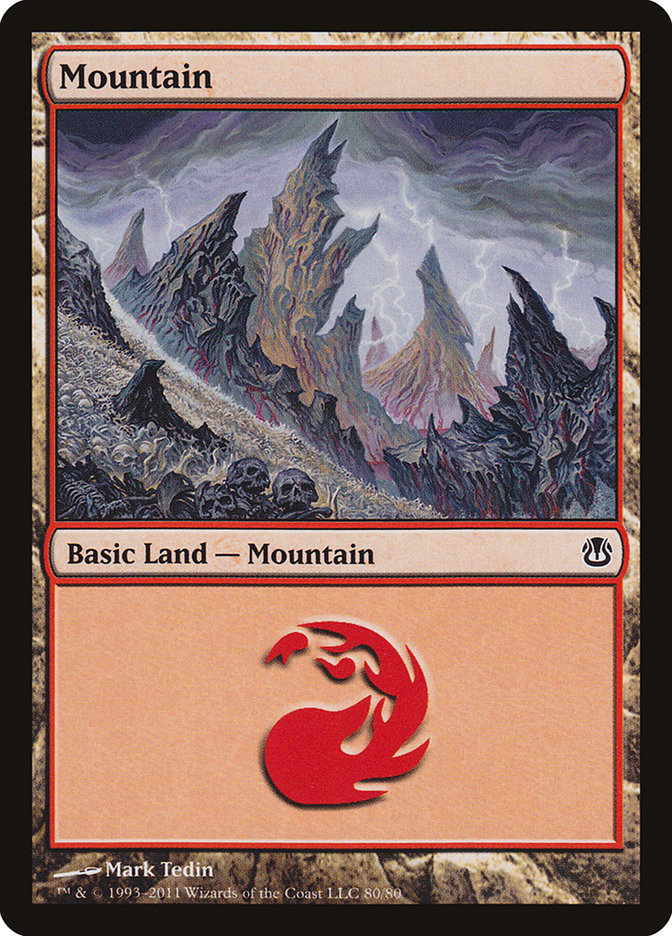 Mountain (80) [Duel Decks: Ajani vs. Nicol Bolas] | Shuffle n Cut Hobbies & Games