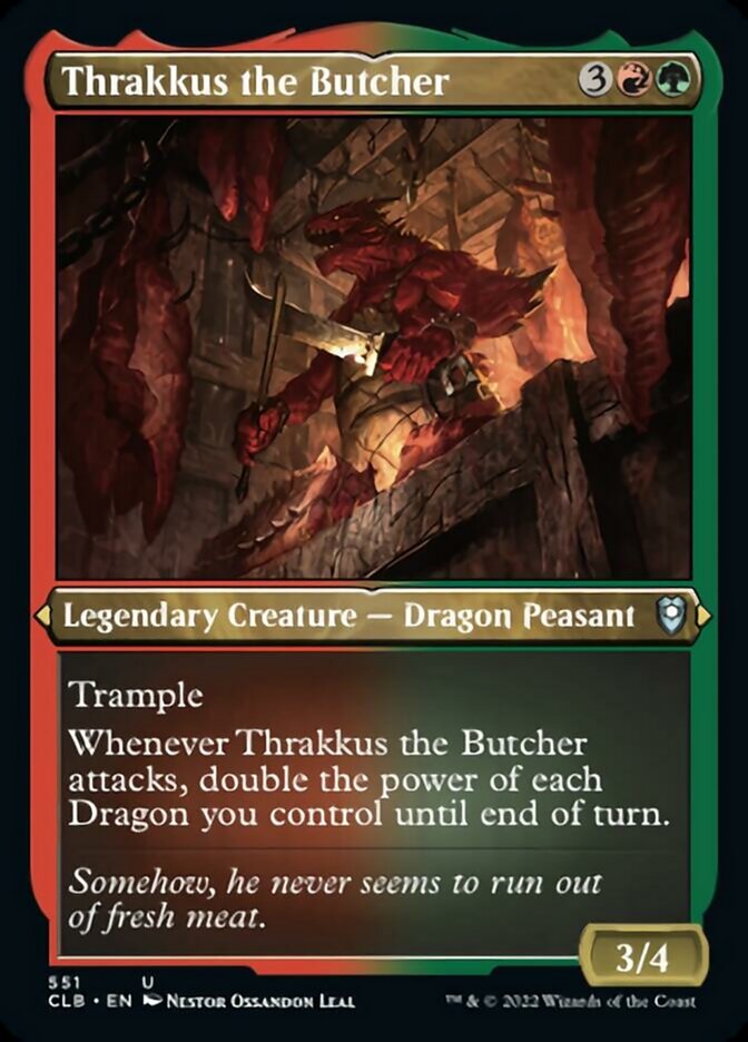 Thrakkus the Butcher (Foil Etched) [Commander Legends: Battle for Baldur's Gate] | Shuffle n Cut Hobbies & Games