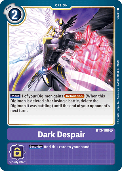 Dark Despair [BT3-108] [Release Special Booster Ver.1.5] | Shuffle n Cut Hobbies & Games