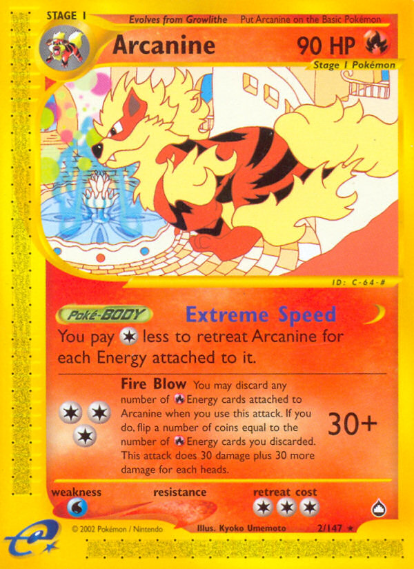 Arcanine (2/147) [Aquapolis] | Shuffle n Cut Hobbies & Games