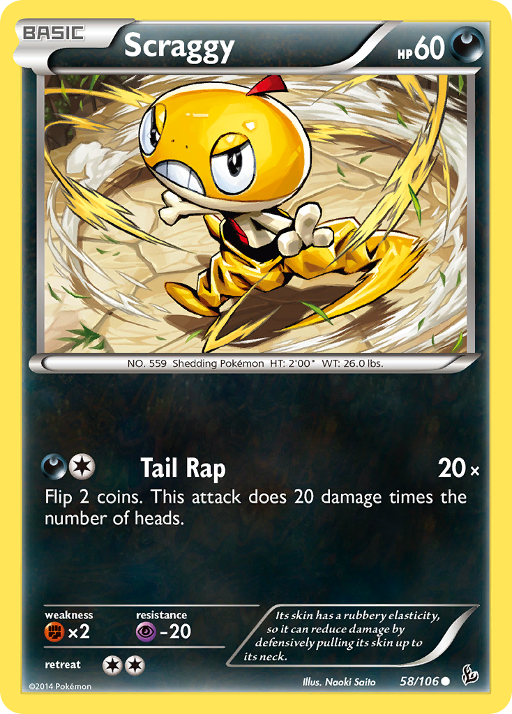 Scraggy (58/106) [XY: Flashfire] | Shuffle n Cut Hobbies & Games