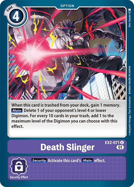Death Slinger [EX2-071] [Digital Hazard] | Shuffle n Cut Hobbies & Games