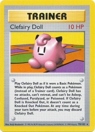 Clefairy Doll (70/102) [Base Set Shadowless Unlimited] | Shuffle n Cut Hobbies & Games