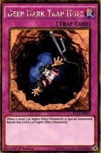 Deep Dark Trap Hole [PGL3-EN037] Gold Secret Rare | Shuffle n Cut Hobbies & Games