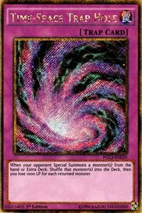 Time-Space Trap Hole [PGL3-EN039] Gold Secret Rare | Shuffle n Cut Hobbies & Games
