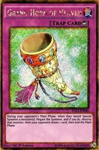 Grand Horn of Heaven [PGL3-EN040] Gold Secret Rare | Shuffle n Cut Hobbies & Games