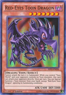 Red-Eyes Toon Dragon [SHVI-EN036] Super Rare | Shuffle n Cut Hobbies & Games