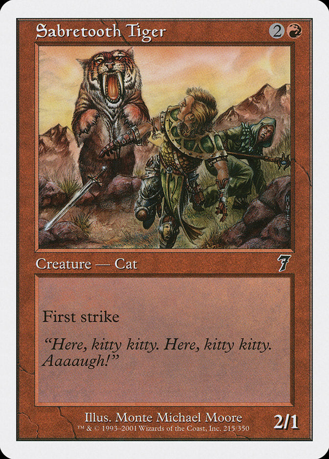 Sabretooth Tiger [Seventh Edition] | Shuffle n Cut Hobbies & Games