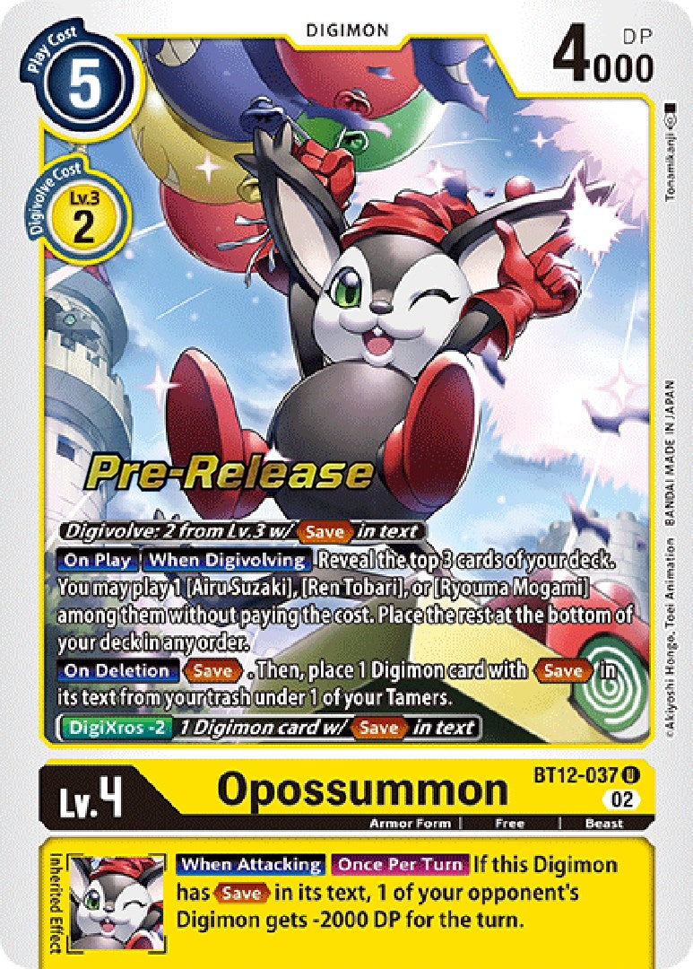 Opossummon [BT12-037] [Across Time Pre-Release Cards] | Shuffle n Cut Hobbies & Games