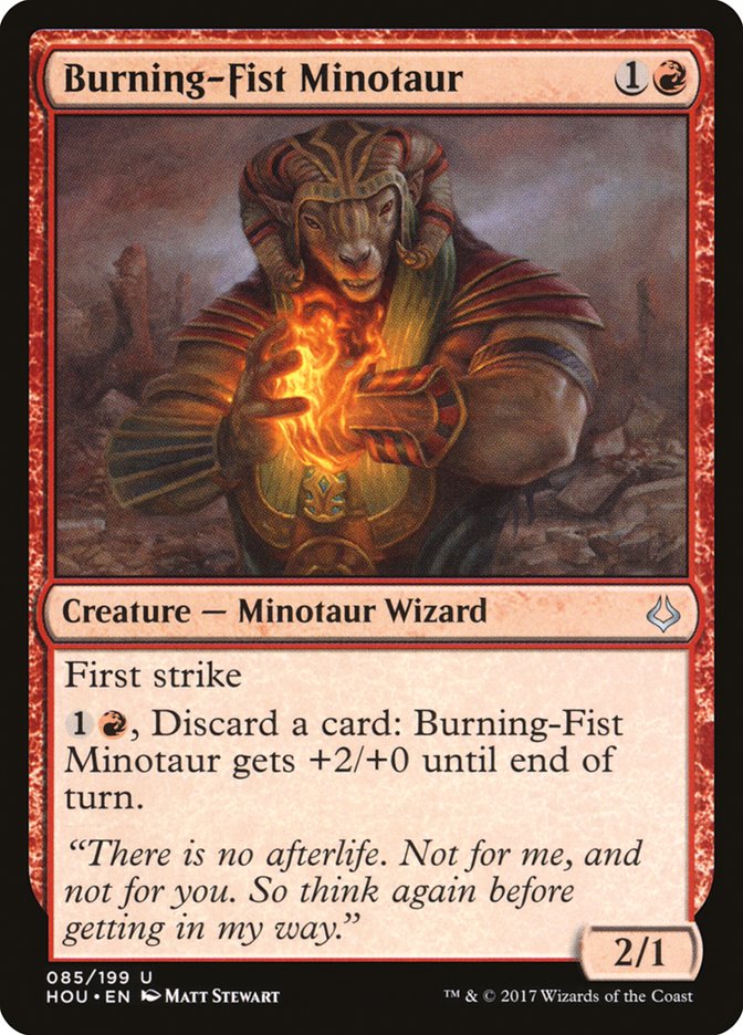 Burning-Fist Minotaur [Hour of Devastation] | Shuffle n Cut Hobbies & Games