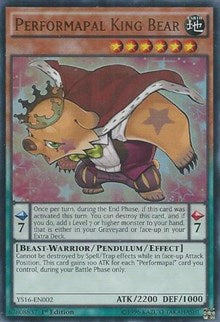 Performapal King Bear [YS16-EN002] Ultra Rare | Shuffle n Cut Hobbies & Games