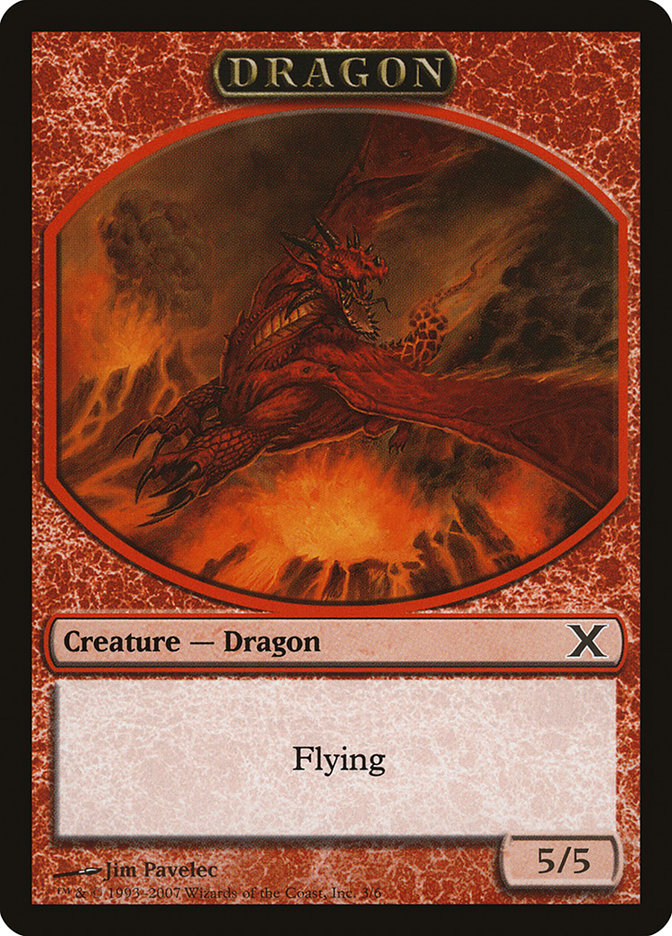 Dragon Token [Tenth Edition Tokens] | Shuffle n Cut Hobbies & Games