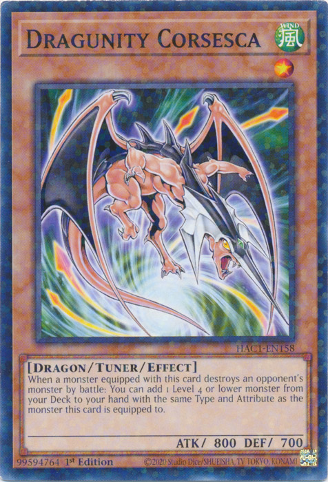 Dragunity Corsesca (Duel Terminal) [HAC1-EN158] Common | Shuffle n Cut Hobbies & Games