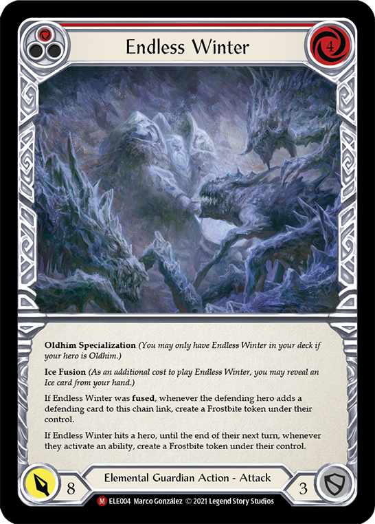 Endless Winter [ELE004] (Tales of Aria)  1st Edition Rainbow Foil | Shuffle n Cut Hobbies & Games