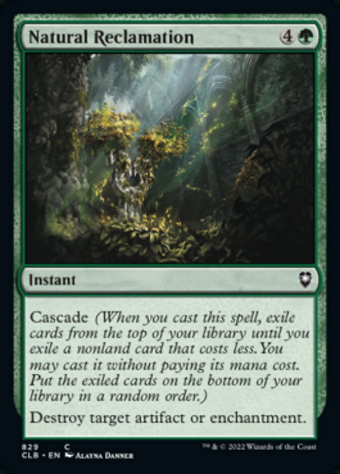 Natural Reclamation [Commander Legends: Battle for Baldur's Gate] | Shuffle n Cut Hobbies & Games