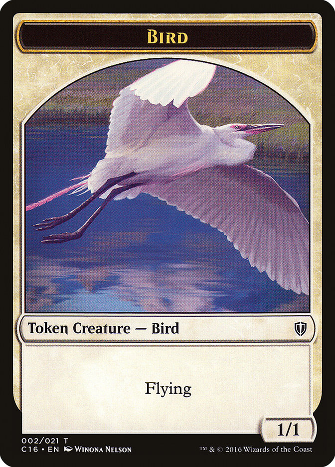 Spirit (006) // Bird (002) Double-Sided Token [Commander 2016 Tokens] | Shuffle n Cut Hobbies & Games