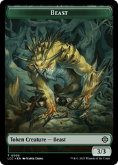 Beast // Merfolk (0003) Double-Sided Token [The Lost Caverns of Ixalan Commander Tokens] | Shuffle n Cut Hobbies & Games