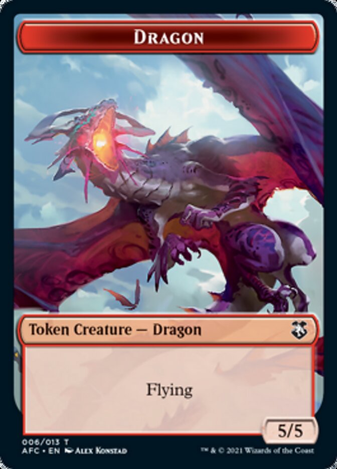 Dragon // Dragon Spirit Double-Sided Token [Dungeons & Dragons: Adventures in the Forgotten Realms Commander Tokens] | Shuffle n Cut Hobbies & Games