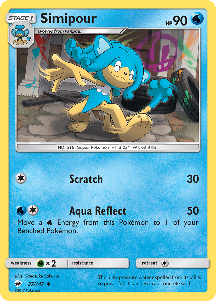Simipour (37/147) [Sun & Moon: Burning Shadows] | Shuffle n Cut Hobbies & Games