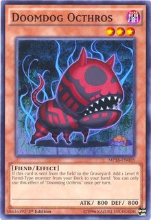 Doomdog Octhros [MP16-EN018] Common | Shuffle n Cut Hobbies & Games