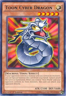 Toon Cyber Dragon [MP16-EN074] Rare | Shuffle n Cut Hobbies & Games