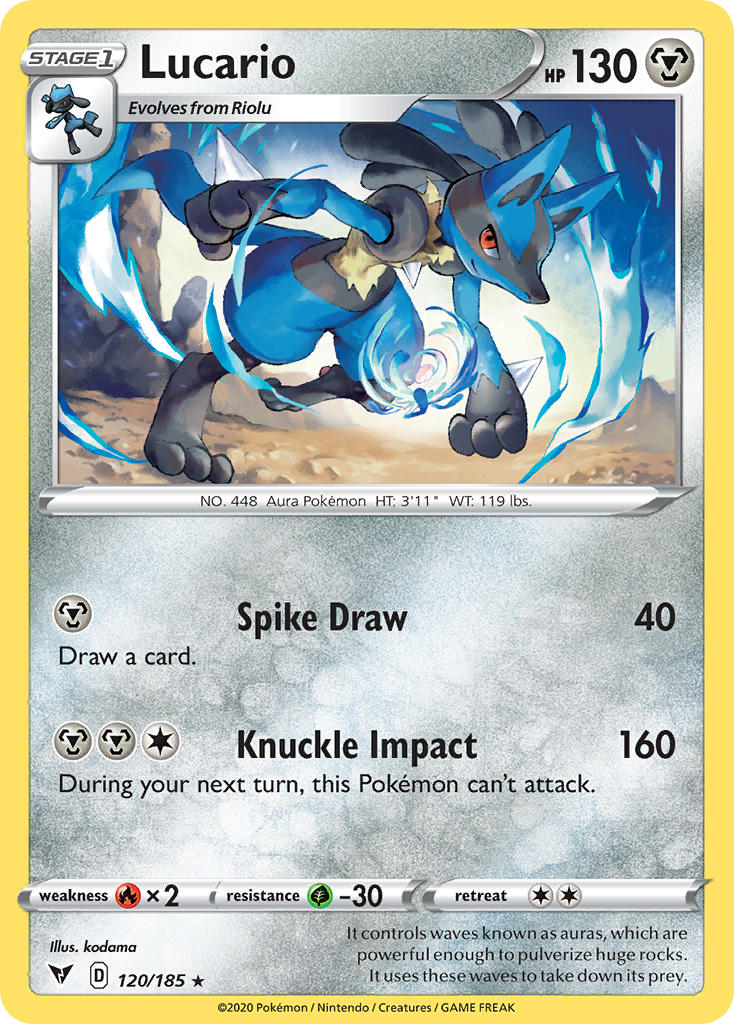 Lucario (120/185) [Sword & Shield: Vivid Voltage] | Shuffle n Cut Hobbies & Games