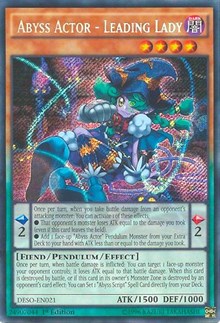 Abyss Actor - Leading Lady [DESO-EN021] Secret Rare | Shuffle n Cut Hobbies & Games