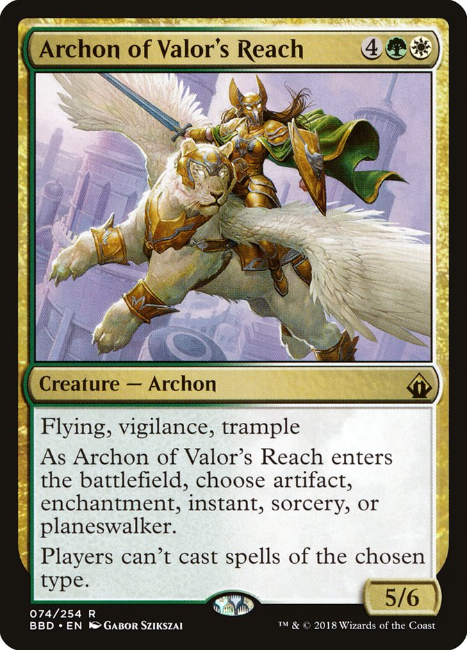 Archon of Valor's Reach [Battlebond] | Shuffle n Cut Hobbies & Games