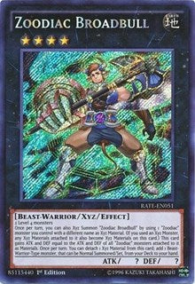 Zoodiac Broadbull [RATE-EN051] Secret Rare | Shuffle n Cut Hobbies & Games