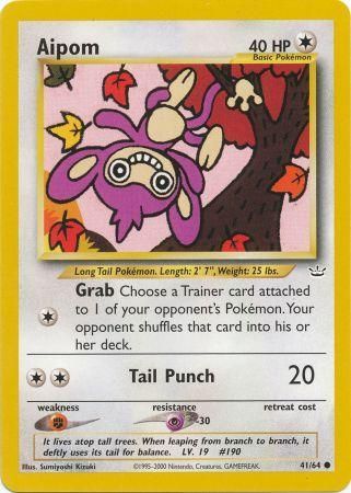 Aipom (41/64) [Neo Revelation Unlimited] | Shuffle n Cut Hobbies & Games