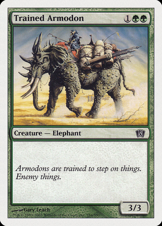 Trained Armodon [Eighth Edition] | Shuffle n Cut Hobbies & Games