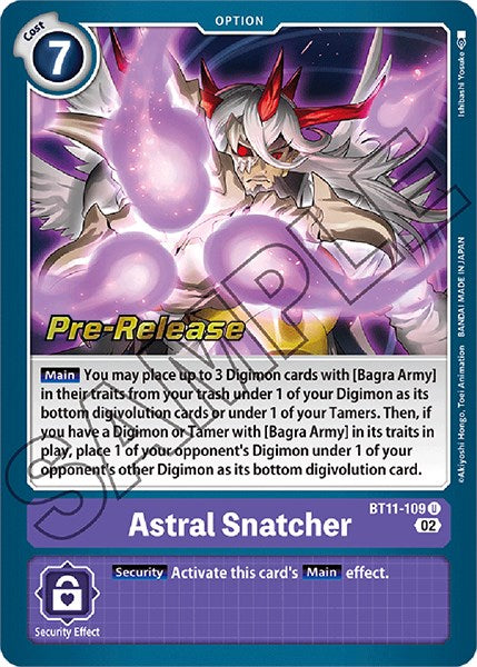 Astral Snatcher [BT11-109] [Dimensional Phase Pre-Release Promos] | Shuffle n Cut Hobbies & Games