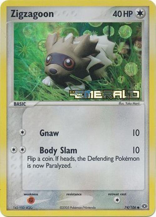 Zigzagoon (74/106) (Stamped) [EX: Emerald] | Shuffle n Cut Hobbies & Games